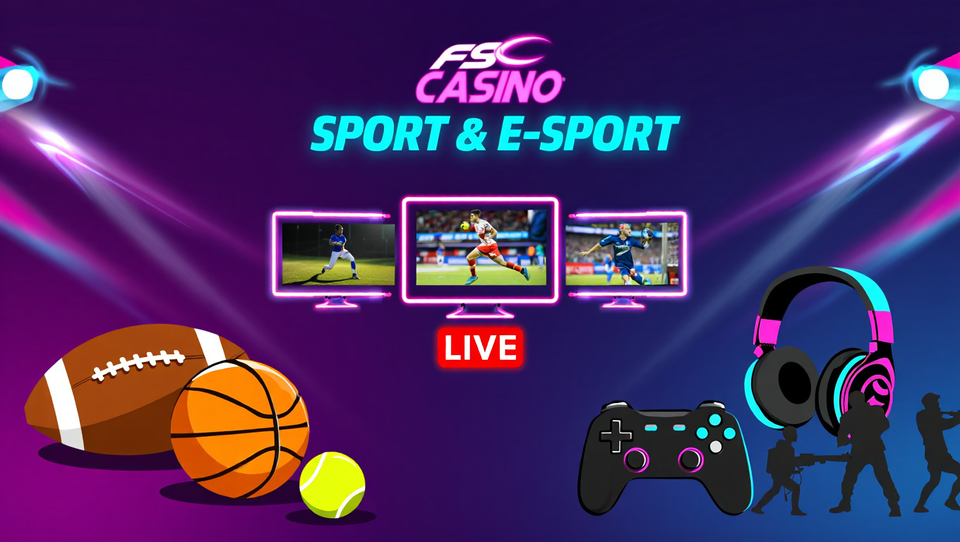 Sekcja zakładów sportowych i e sportu w FS Kasyno z live bettingiem, kursami w czasie rzeczywistym oraz transmisjami na żywo